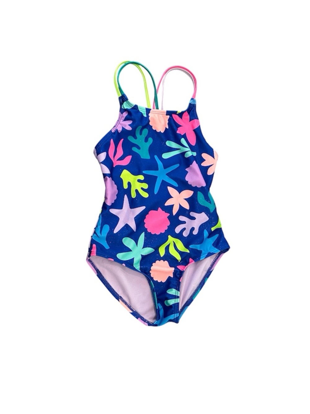 Cat & Jack UPF 50+ Underwater Blue One-Piece Swimsuit | Size XS 4/5